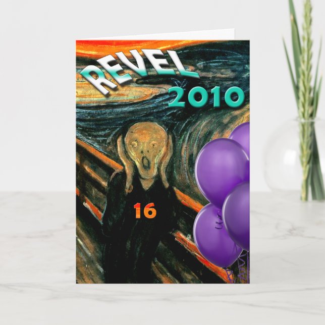 Cartão 16.º aniversário engraçado (Frente)