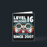 Cartão 16 anos Bday Son Boy Engraçado Jogador 16 anos 16<br><div class="desc">16 anos Menino Engraçado Jogador de 16 anos</div>