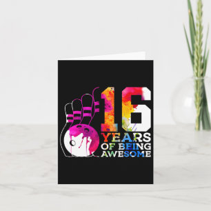 Cartão 16 Anos De Boliches Incríveis 16.O Aniversário