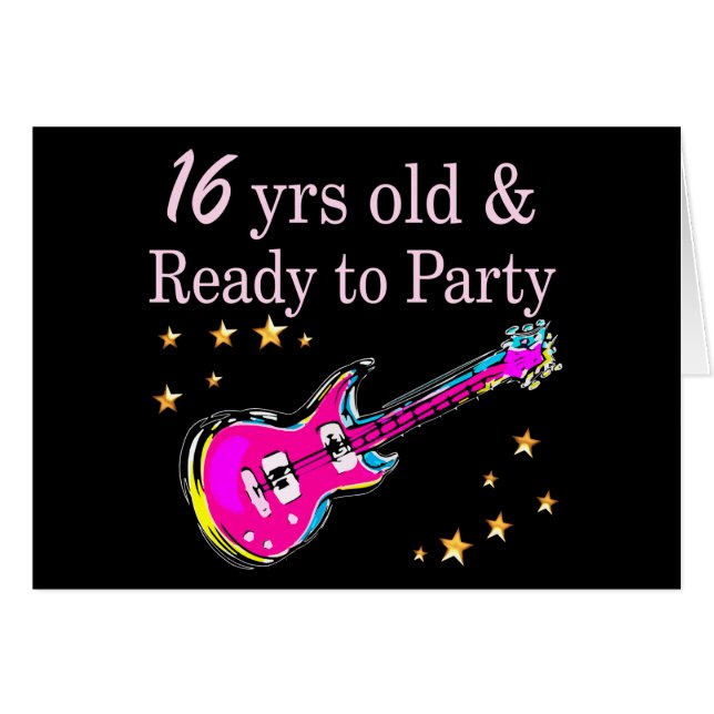 CARTÃO 16 ANOS DE IDADE E PRONTA PARA FESTA (Frente horizontal)
