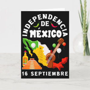Cartão 16 Septiembre Independência Do México Raízes Heran