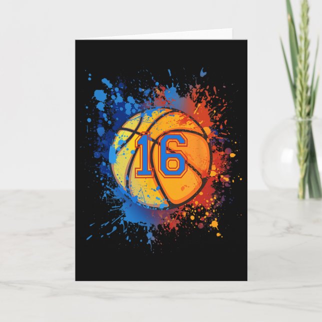 Cartão 16 Years Old 16th Birthday Sketll Gift For Boys Pa (Frente)