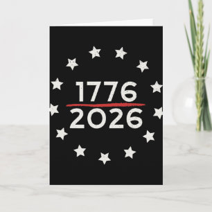 Cartão 1776 2026 Aniversário de 250 anos EUA Bandeira Bet