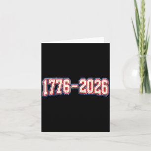 Cartão 1776 2026 Aniversário Vintage Patriótico EUA