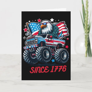 Cartão 1776 4 de Julho Ld Eagle Bandeira dos EUA 250 Aniv