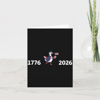 Cartão 1776 a 2026 Bandeira Patriótica de Pássaro dos EUA
