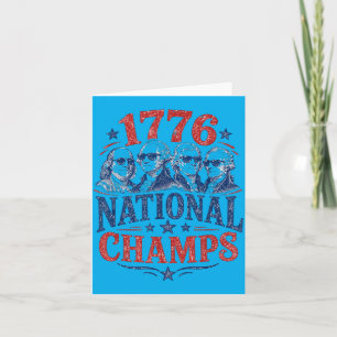 Cartão 1776 Campeões Nacionais Divertidos Patrióticos Fun