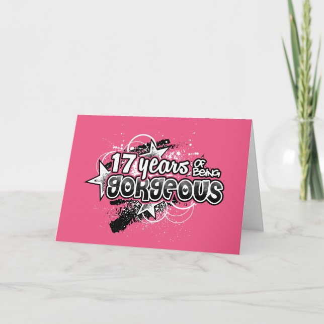 Cartão 17 Anos De Garganta (17.º Aniversário) (Frente)
