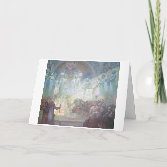 Cartão #17 Santo Monte Athos, Mucha (Frente)