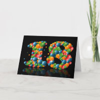 18º aniversário com números formados a partir de b