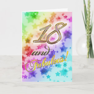 Cartão 18º aniversário para alguém Fabuloso