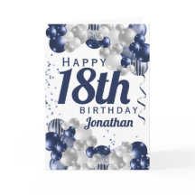 18º Balões Azuis de Marinho de Aniversário