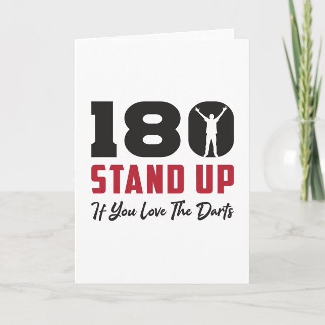 Cartão 180 Darts Bullseye Dartboard Arrow Funny Gift Idea (Frente)