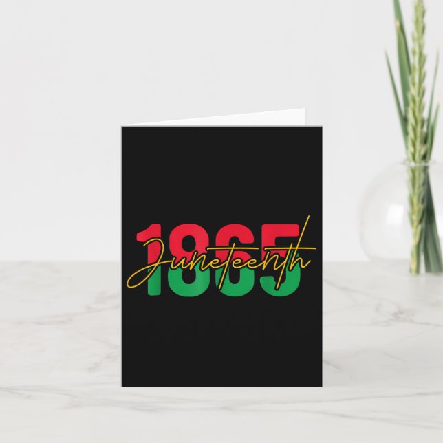 Cartão 1865 Décima Sétima Celebração da Liberdade Afro-Am (Frente)