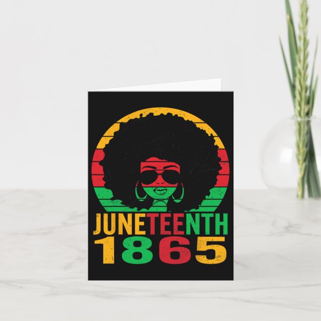 Cartão 1865 Décima Sétima Celebração da Liberdade Afro-Am (Frente)