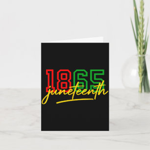 Cartão 1865 juneteenth celebra a liberdade afro-americana
