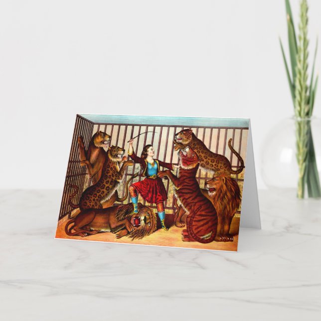 Cartão 1874 A Rainha Leão (Frente)