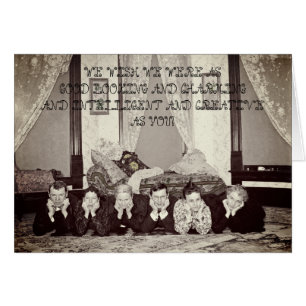 CARTÃO 1890 FOTO ANTIGA DOS CUMPRIMENTOS ENGRAÇADOS