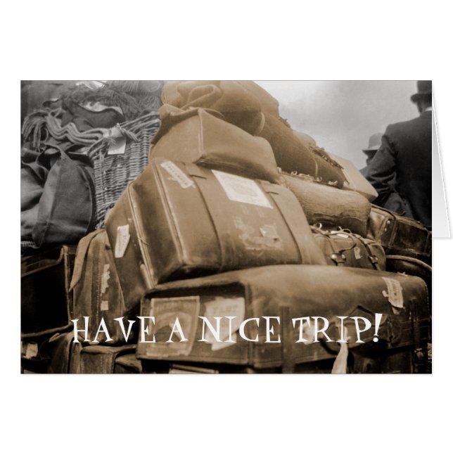 Cartão 1890 Viagem de Bagagem em Carro Trip Teamster Foto (Frente Horizontal)