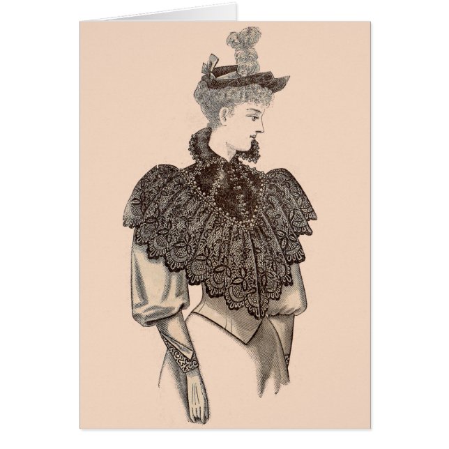 Cartão 1897 Mulher vitoriana (Frente)