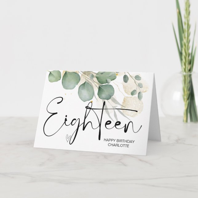 Cartão 18.º aniversário 18.º aniversário feliz para ele (Frente)