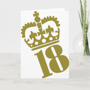 Cartão 18.º Aniversário - Número - 18