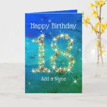 18.º Aniversário - Números das Estrelas - Verde Az