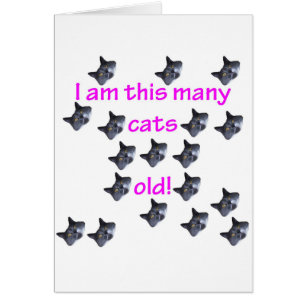 Cartão 18 cabeças do gato velhas