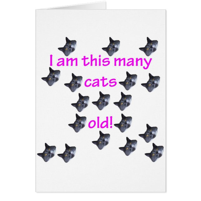 Cartão 18 cabeças do gato velhas (Frente)