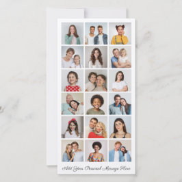 Cartão 18 Colagem de Fotos Adicionar Sua Própria Saudação