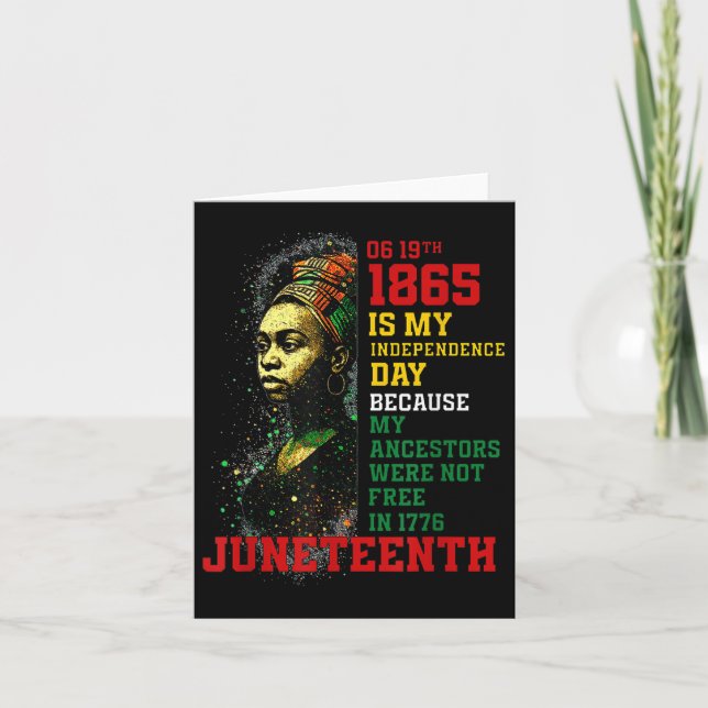 Cartão 18 de junho de 1865 Dia da Independência - Pan-afr (Frente)