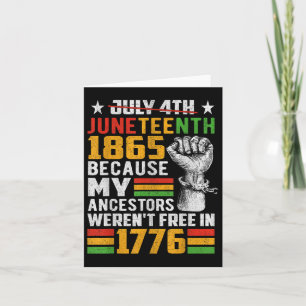 Cartão 18 De Junho De 1865 Porque Meus Ancestrais Não Est
