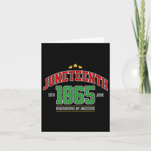 Cartão 18 de junho de 1865 Relembrando meus ancestrais