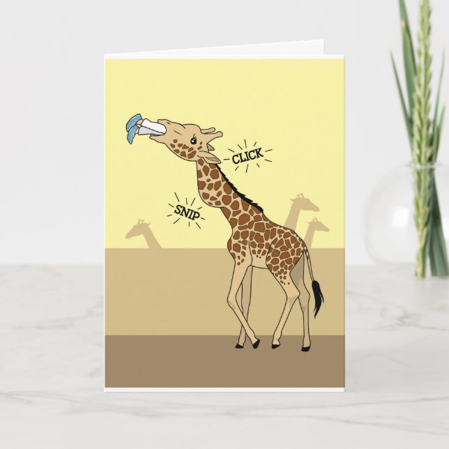 Cartão #18 Giraffe Get Well (Frente)