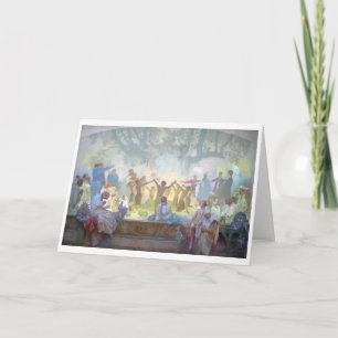 Cartão #18 Juramento de Omladina sob a árvore eslava Lind