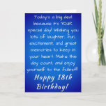 Cartão 18th Birthday<br><div class="desc">Happy 18th Birthday Greeting Card. 18th Birthday Celebration.</div>