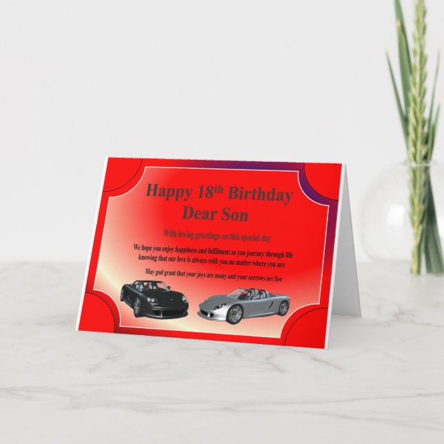 Cartão 18th Birthday Card for Son (Frente)