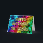 Cartão 18th Bright stars birthday card<br><div class="desc">Hundreds of brilliant shooting stars in rainbow colors to celebrate a birthday!</div>