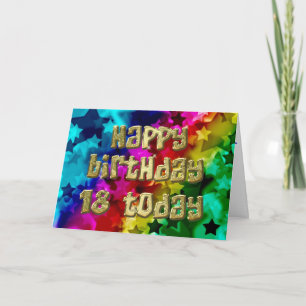 Cartão 18th Bright stars birthday card