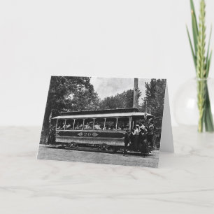 Cartão 1900 Columbia Railway Trolley Greeting Card