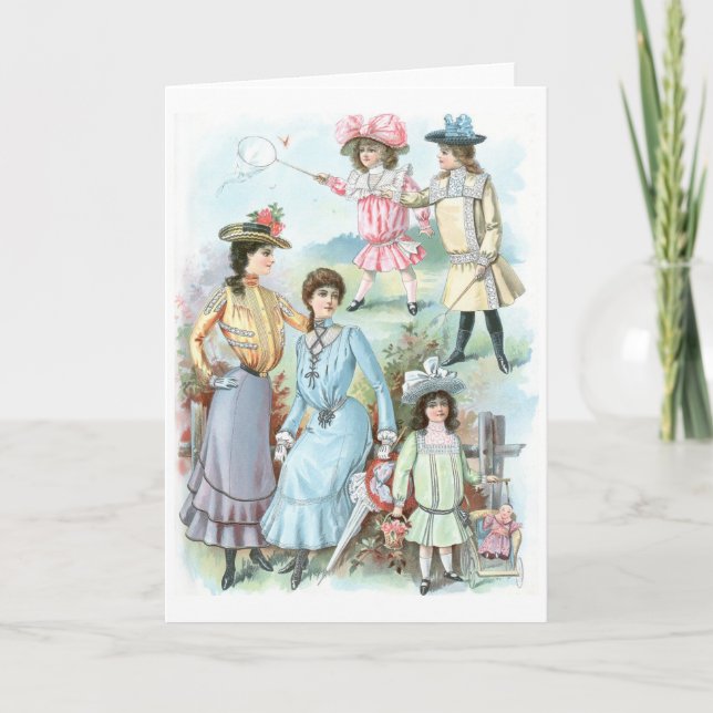 Cartão 1900s Fashion (Frente)