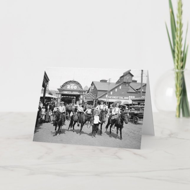 Cartão 1904 Coney Island NY Greeting Card (Frente)