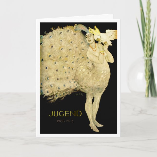 CARTÃO 1906! "PÁSSAROS DE UMA PENA" ARTE NOUVEAU GREEETIN (Frente)