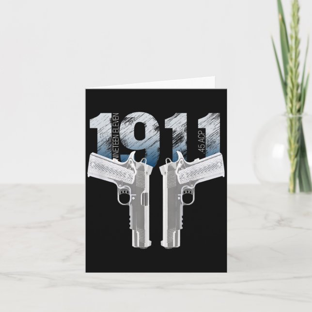 Cartão 1911 Handgun Pro Gun 2nd Amendment Gift  (Frente)