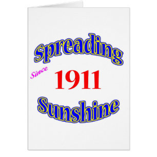 Cartão 1911 luzes do sol de espalhamento