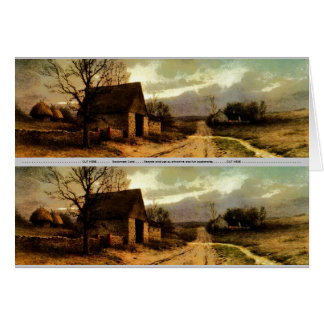 Cartão 1912) celeiros de novembro Crepúsculo (e marcador