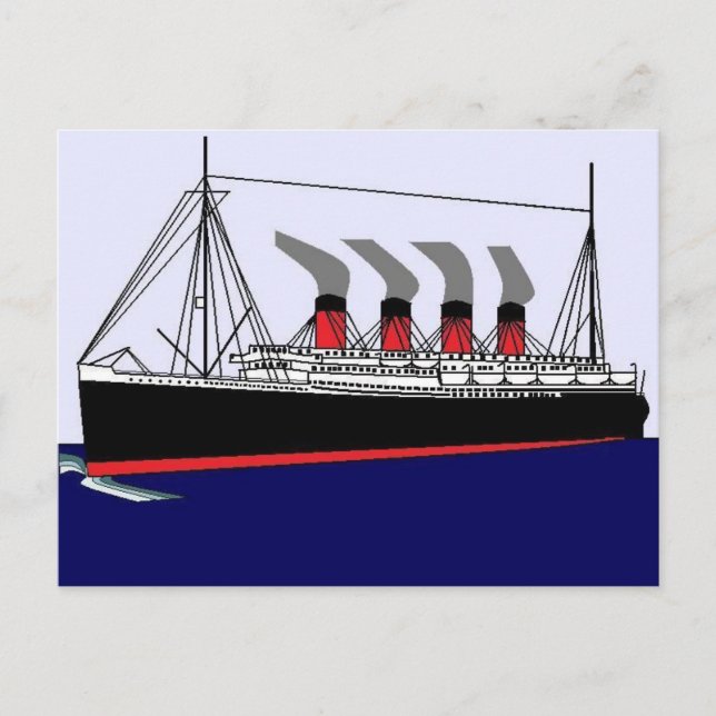 Cartão 1912 de Paquebot France (Frente)