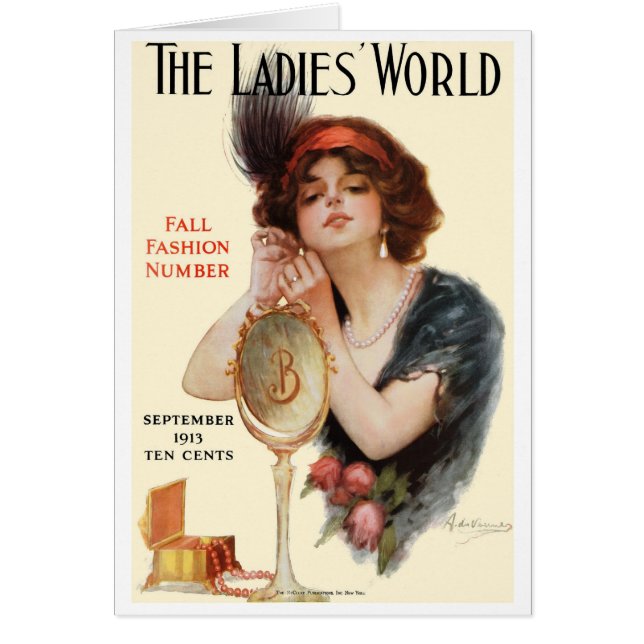 CARTÃO 1913 DO "ARTES RARA DO COBRIR COMPARTIMENTO MINIS" (Frente)