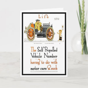 CARTÃO 1913!!! "SELF-PROPELLED TO LOVE YOU" GREETING