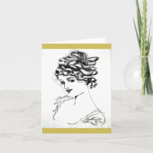 Cartão 1917 Art Nouveau Note Cards!